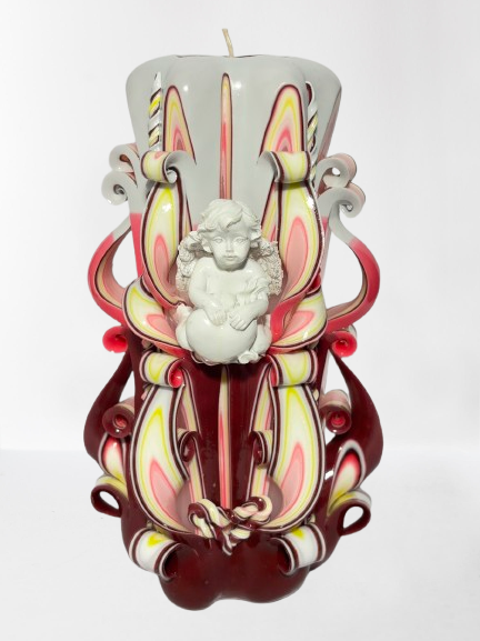 Dekor Kertze. Individuelle Kerze mit Engelfigur – Einzigartiges Kunstwerk aus Berlin